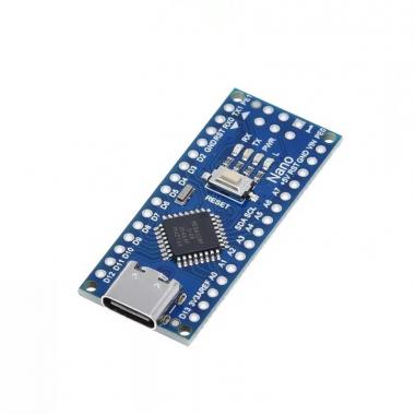Микроконтроллер Arduino Nano (Atmega 328p, синий, type-C, dupont контакты не припаяны) купить в Новороссийске