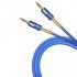 Шнур - Аудио кабель AUX 3.5 мм R2 резиновый с пружинкой (синий) 1М купить в Новороссийске